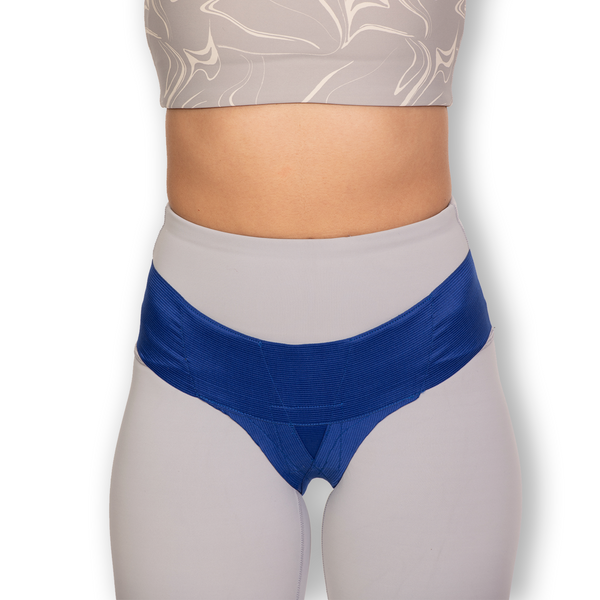Femme Jock - Uterus Girdle - Low Waist - Blue